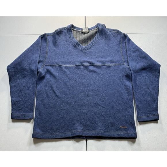 Vintage Patagonia Sweater‎ Men's XL Blue High Camp V-Neck Wool Blend USA - Picture 1 of 6